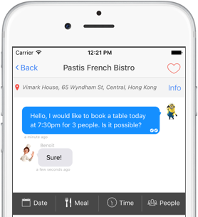 BistroChat chat feature